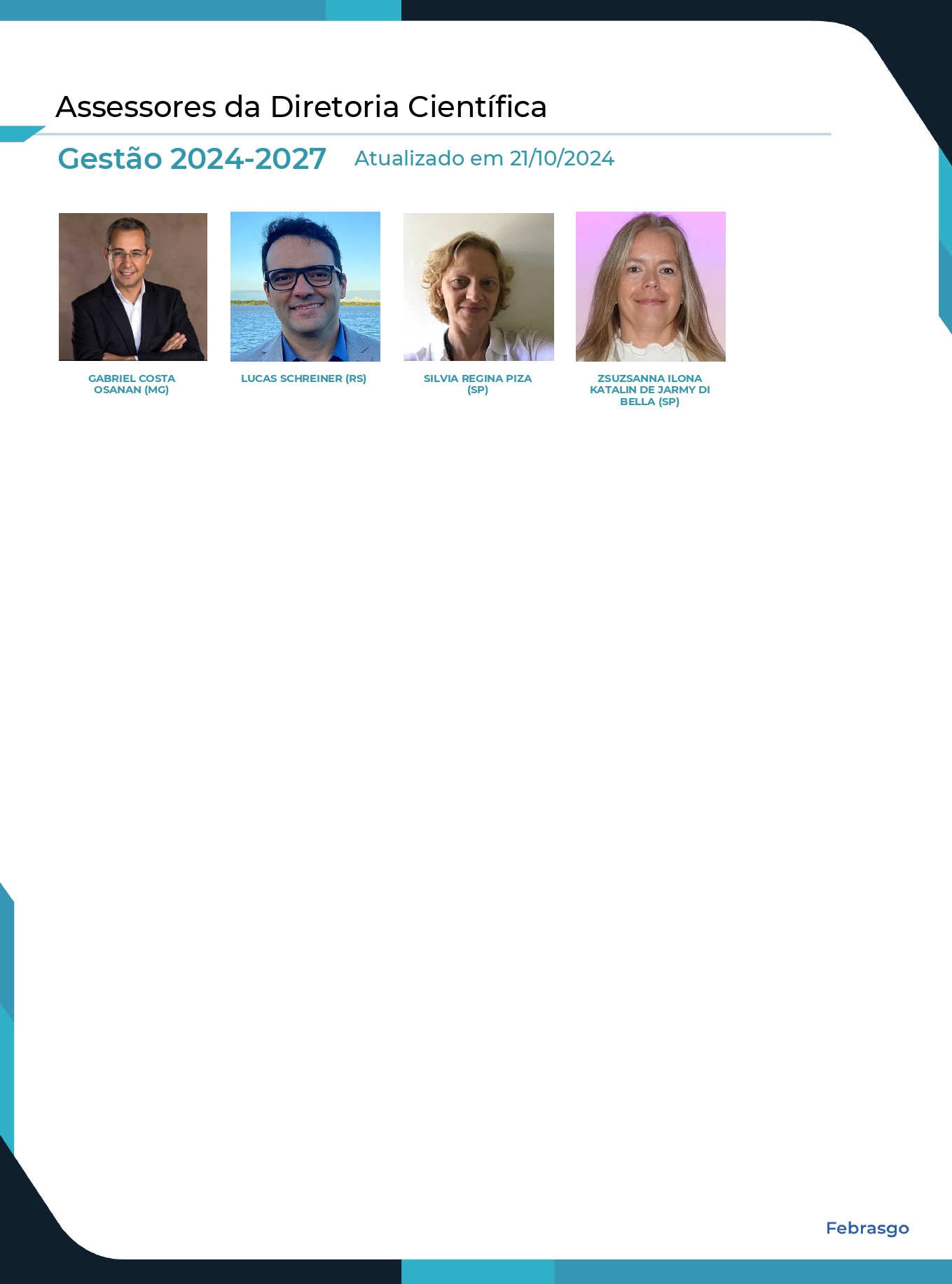 Assessores da Diretoria Científica