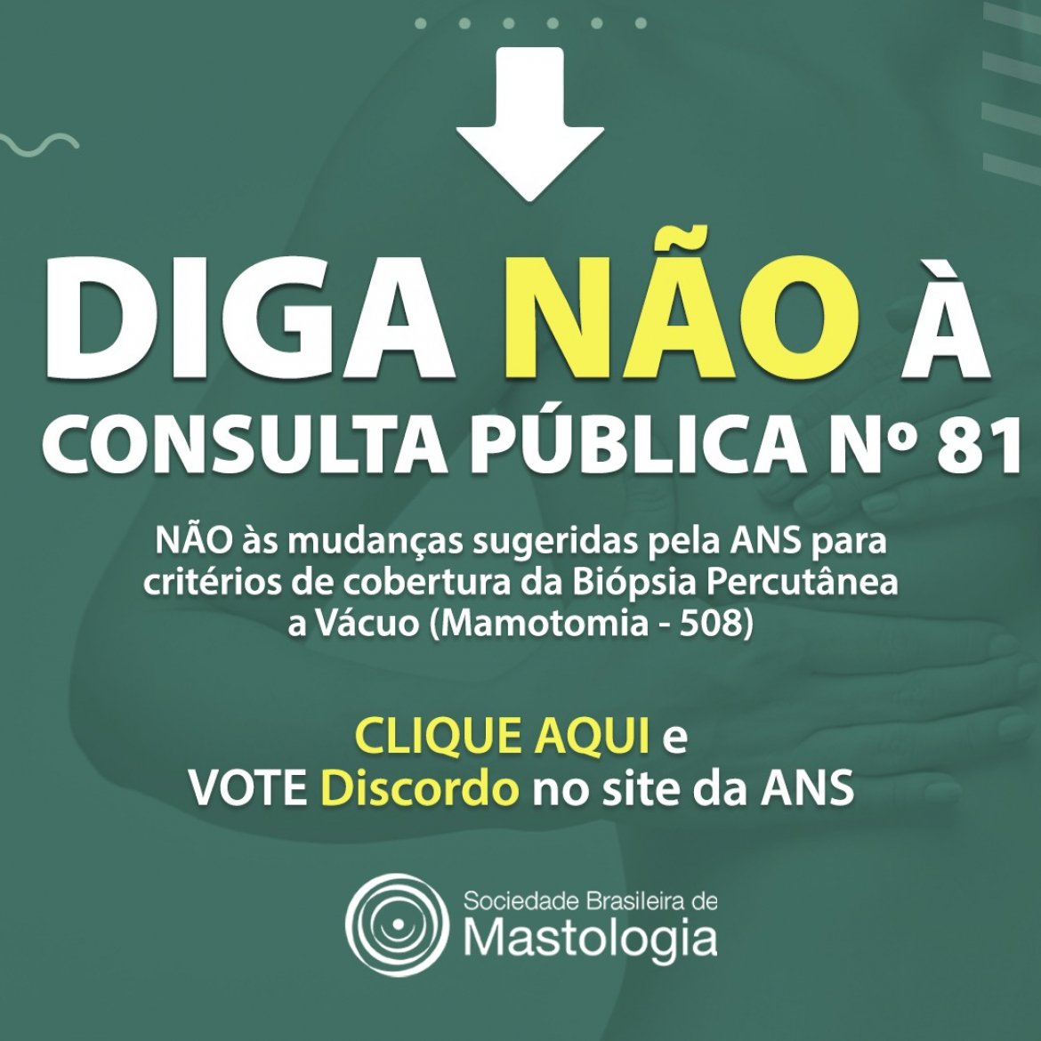 Consulta Pública Nº 81 da ANS – Atualização do Rol para Cobertura Obrigatória da Mamotomia.