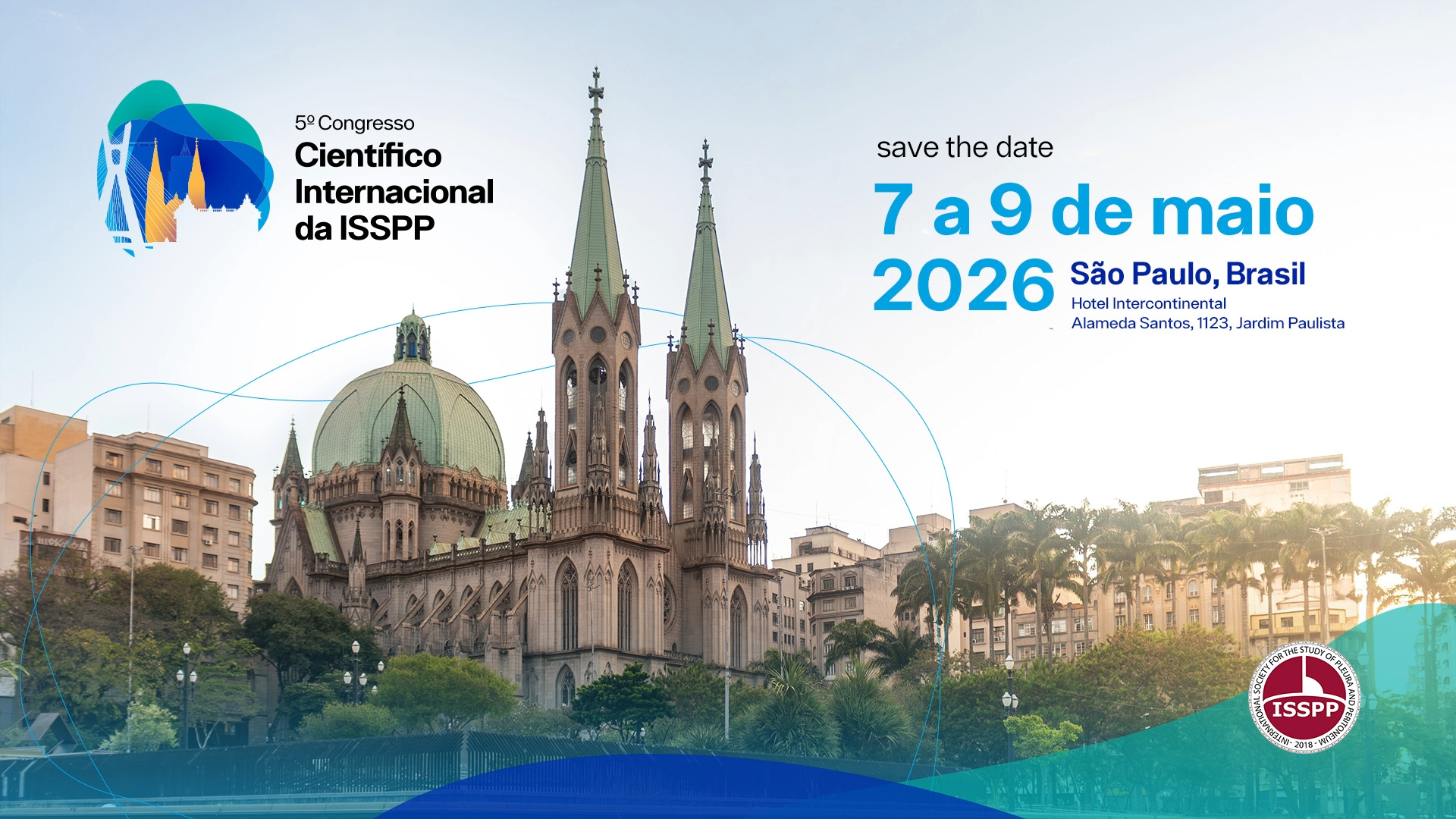 Banner 5º Congresso Científico Internacional da International Society for the Study of Pleura and Peritoneum (ISSPP)