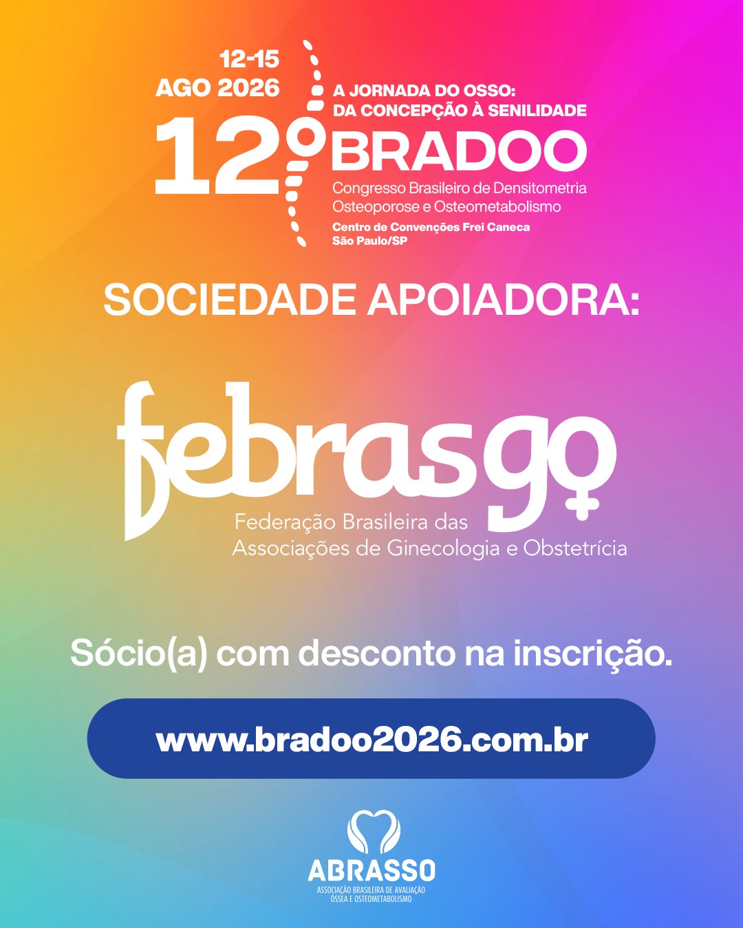 Banner 12º BRADOO – Congresso Brasileiro de Densitometria Osteoporose e Osteometabolismo