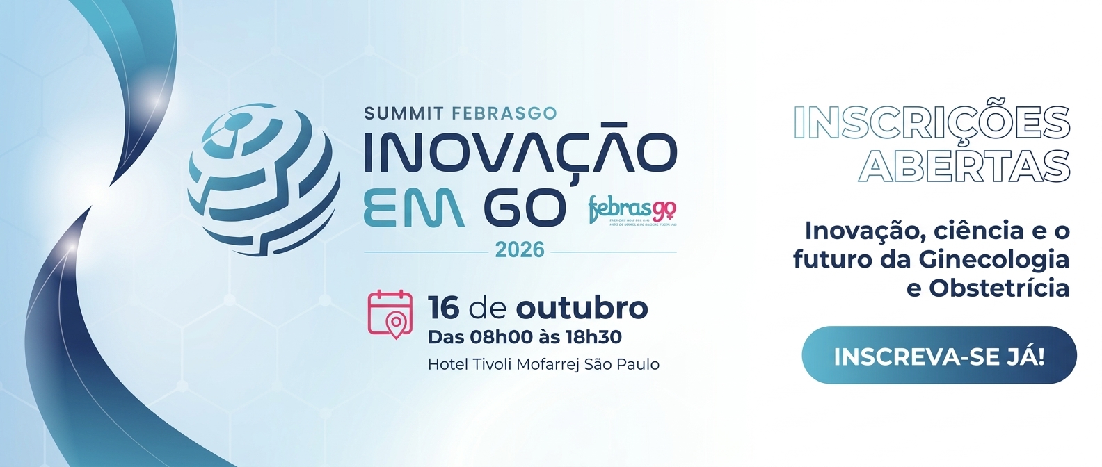 Banner Summit Febrasgo Inovação em GO 2026